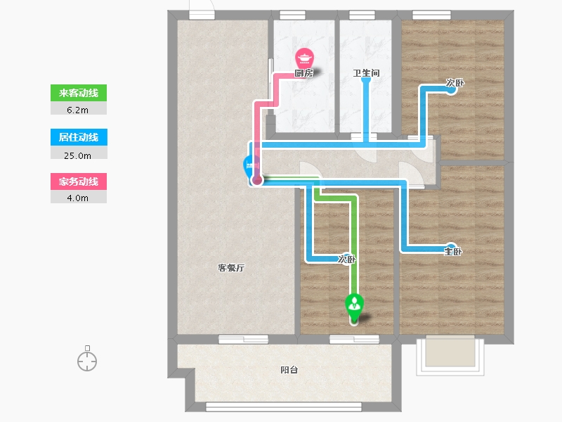 江苏省-泰州市-世茂璀璨泱颂-77.60-户型库-动静线