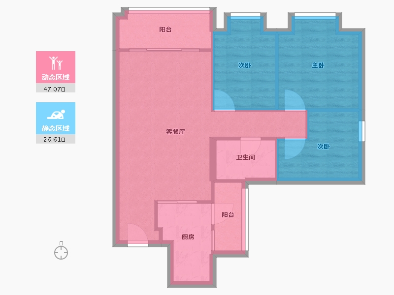 广东省-广州市-喜盈雅境-66.09-户型库-动静分区