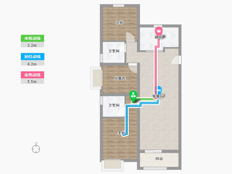 山西省-太原市-保利东郡-96.00-户型库-动静线