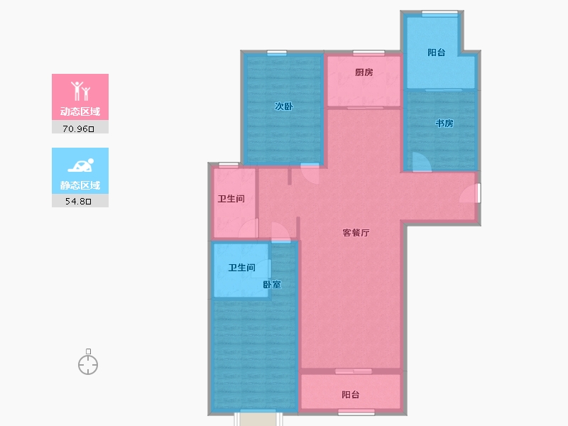 陕西省-西安市-观山悦-112.80-户型库-动静分区