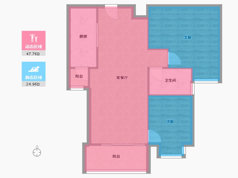 广东省-广州市-喜盈雅境-66.01-户型库-动静分区