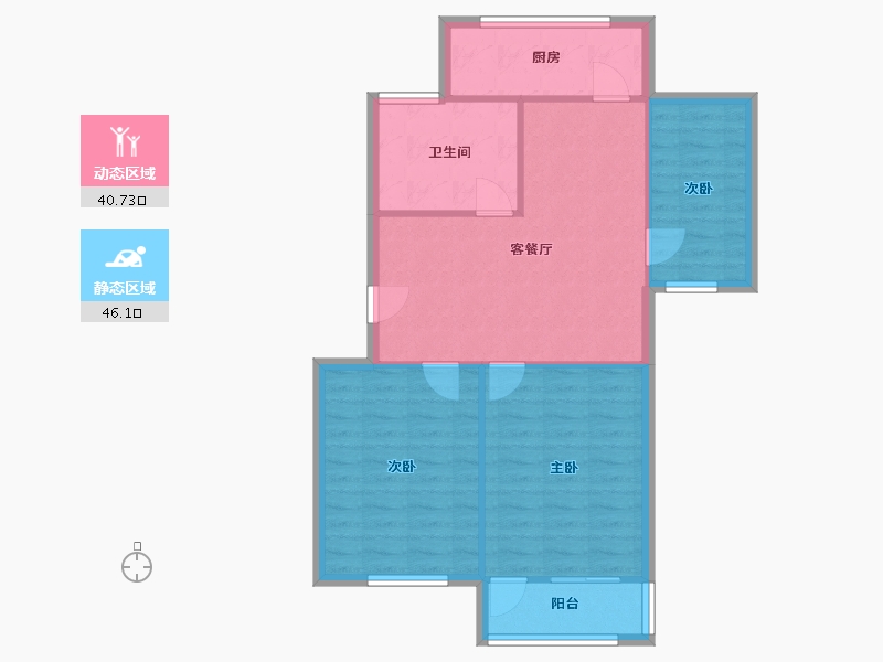 江苏省-苏州市-向阳小区-79.27-户型库-动静分区