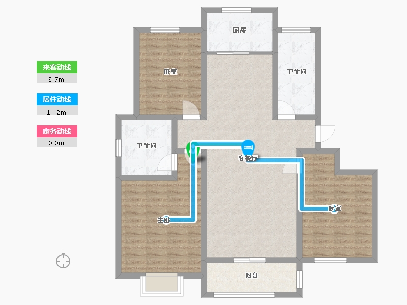 河南省-濮阳市-西湖春天-106.46-户型库-动静线