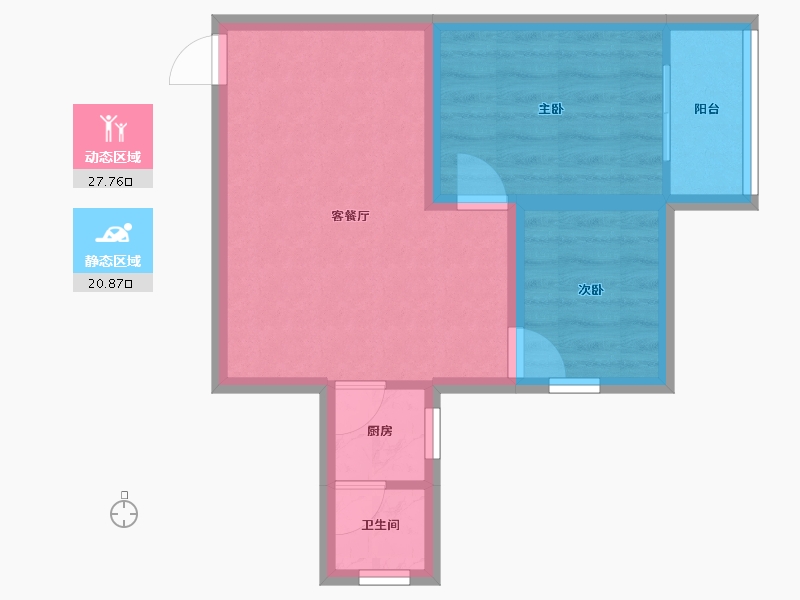 广东省-广州市-金沙洲新社区-42.79-户型库-动静分区