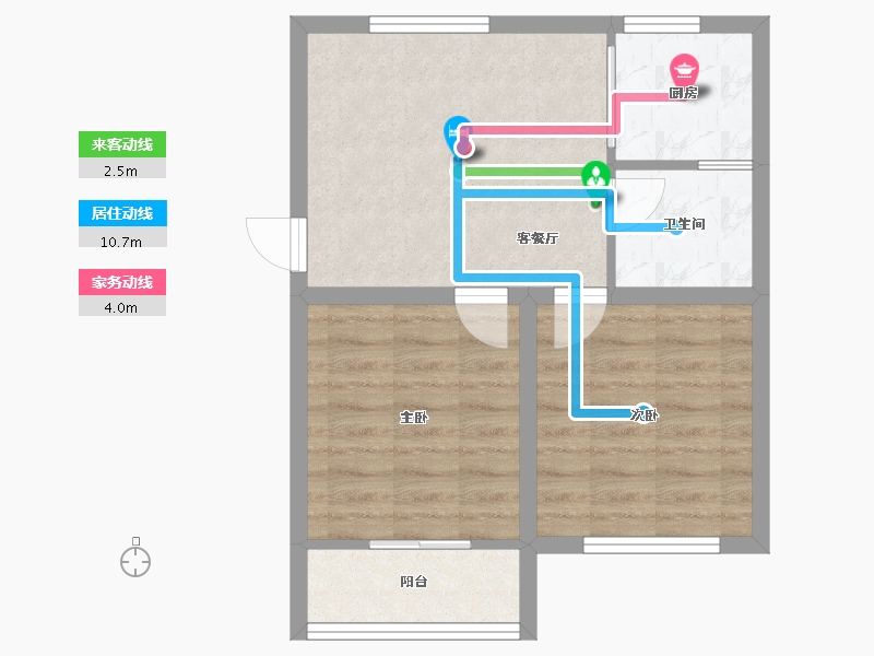 浙江省-杭州市-育才西苑-50.83-户型库-动静线