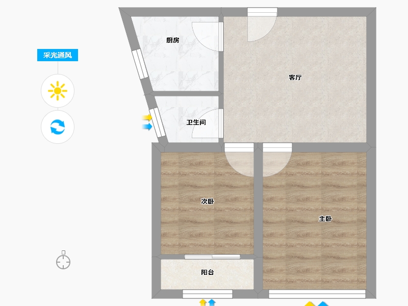 安徽省-合肥市-蜀南庭苑(南新庄社区北区)-39.76-户型库-采光通风