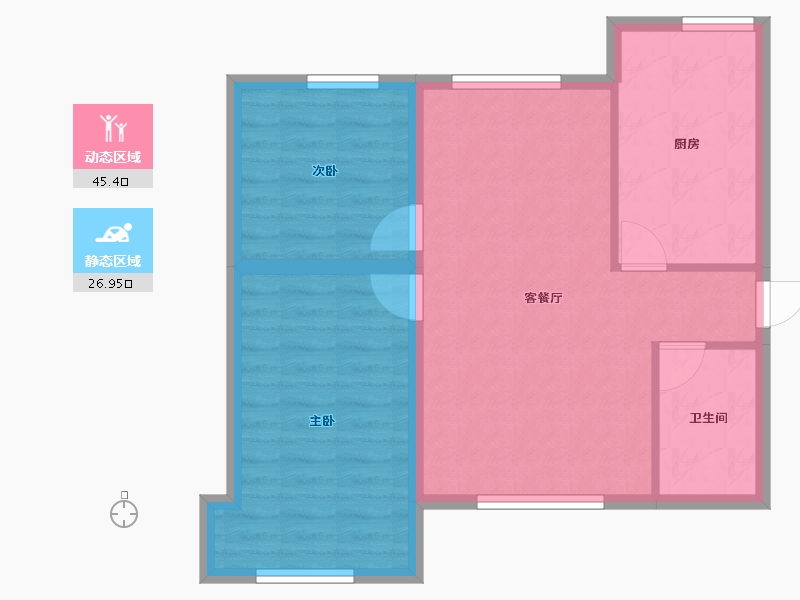 浙江省-杭州市-庆春苑-65.10-户型库-动静分区