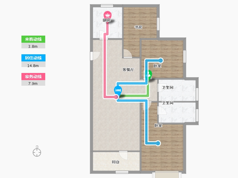 山东省-青岛市-融创维多利亚湾-112.87-户型库-动静线