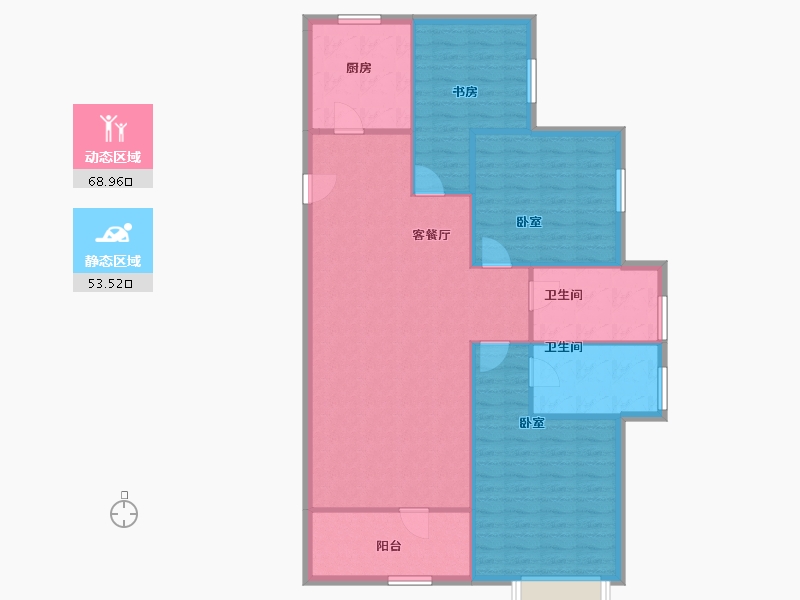 山东省-青岛市-融创维多利亚湾-112.87-户型库-动静分区