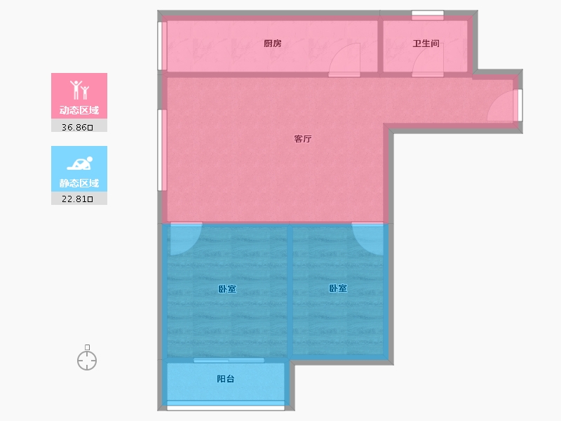 甘肃省-兰州市-红山万和城-53.62-户型库-动静分区