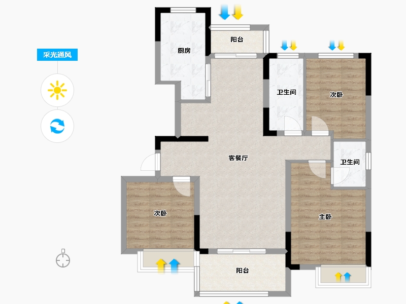 河南省-周口市-博群上和院-95.00-户型库-采光通风