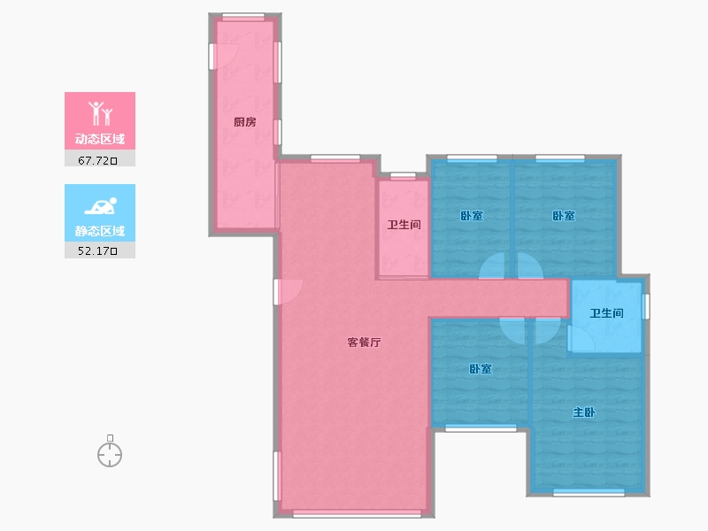 湖南省-常德市-华电新城-109.87-户型库-动静分区