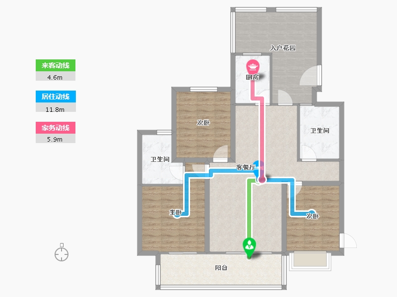 安徽省-合肥市-临滨苑-110.66-户型库-动静线