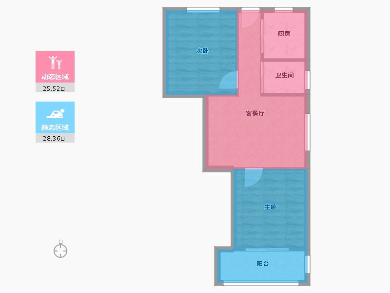 北京-北京市-望花路西里-47.12-户型库-动静分区