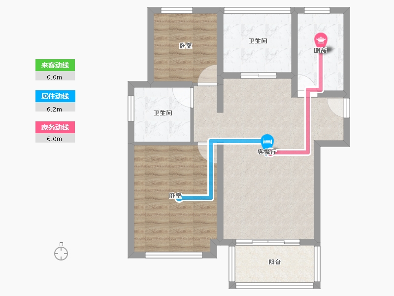 河北省-廊坊市-路劲阳光城-71.41-户型库-动静线