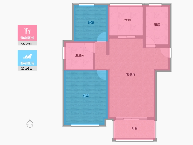 河北省-廊坊市-路劲阳光城-71.41-户型库-动静分区