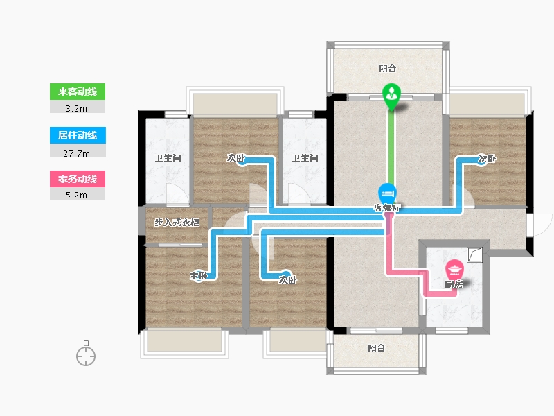 广东省-惠州市-莱润半岛-101.60-户型库-动静线