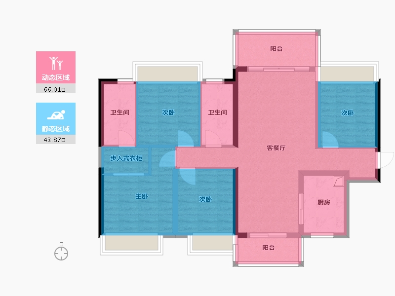 广东省-惠州市-莱润半岛-101.60-户型库-动静分区