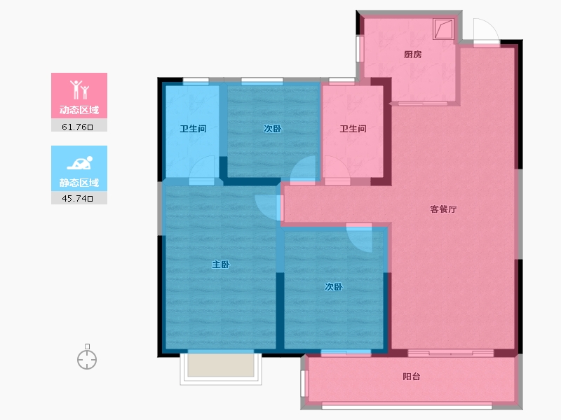 贵州省-毕节市-半岛国际温泉社区-一区-99.20-户型库-动静分区