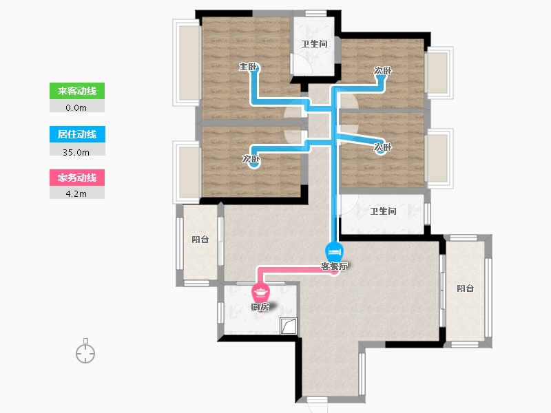 湖南省-株洲市-华晨山水洲城-120.00-户型库-动静线