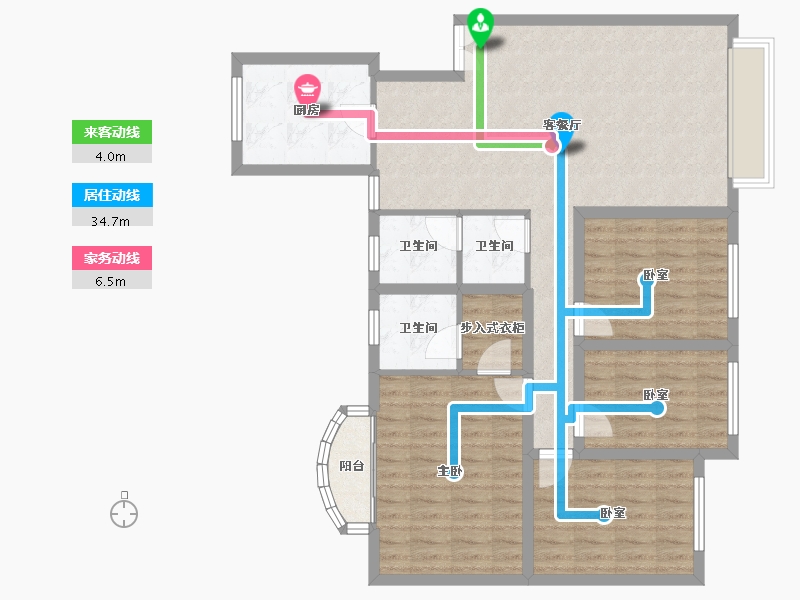 四川省-成都市-银都花园-103.65-户型库-动静线