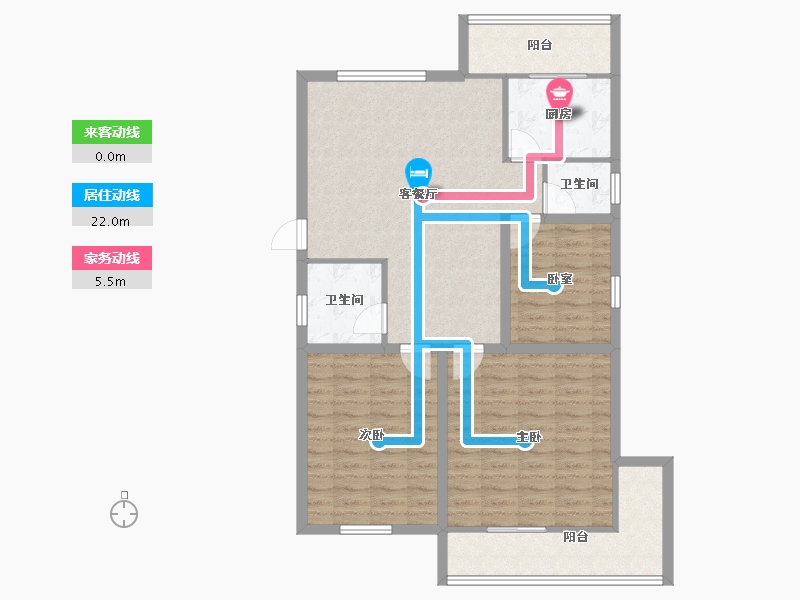 浙江省-杭州市-环西新村-98.38-户型库-动静线