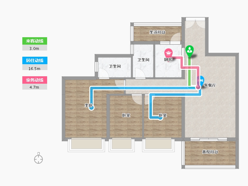 湖南省-郴州市-资兴碧桂园-92.27-户型库-动静线