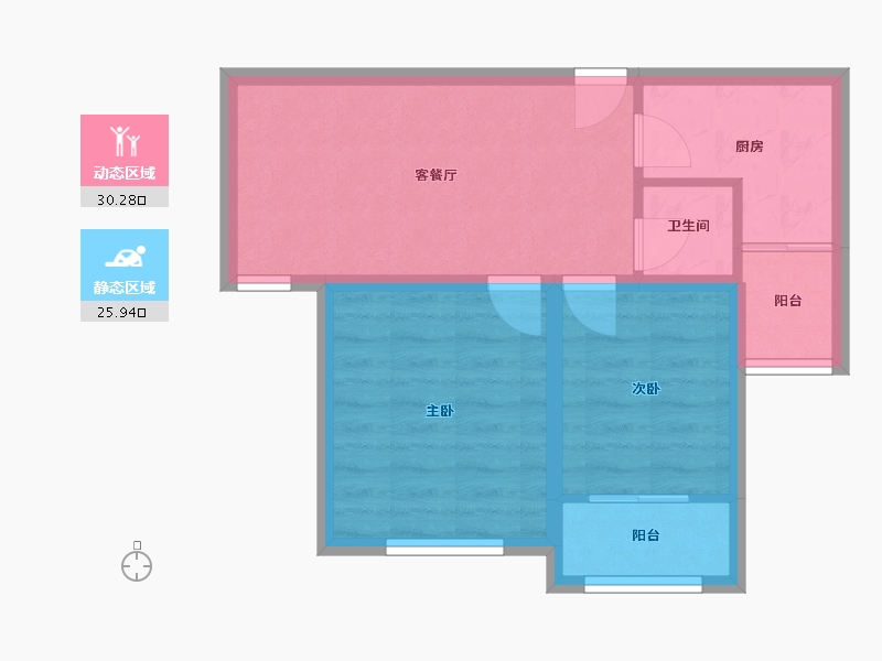 山东省-青岛市-北国之春采菊苑-49.62-户型库-动静分区