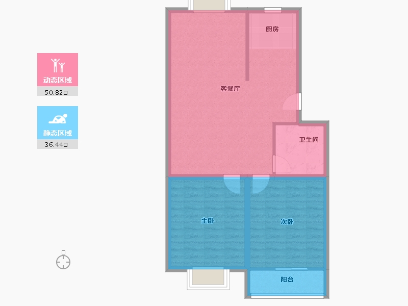 浙江省-杭州市-盛世嘉园(公寓住宅)-79.31-户型库-动静分区