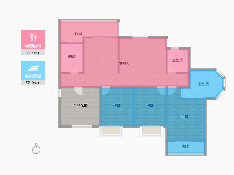 安徽省-合肥市-临滨苑-115.53-户型库-动静分区