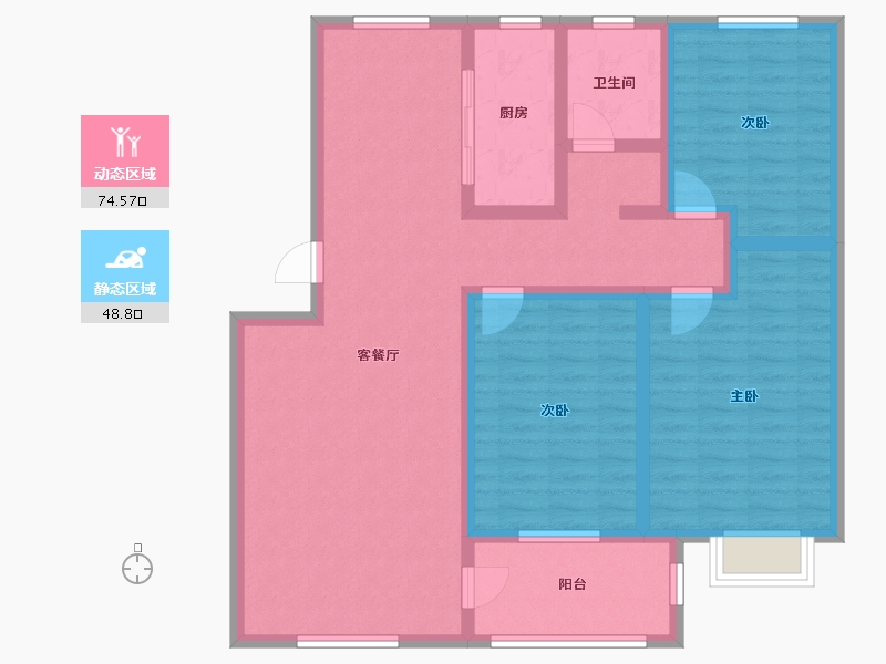 山东省-枣庄市-蟠龙湖景范3期-110.00-户型库-动静分区