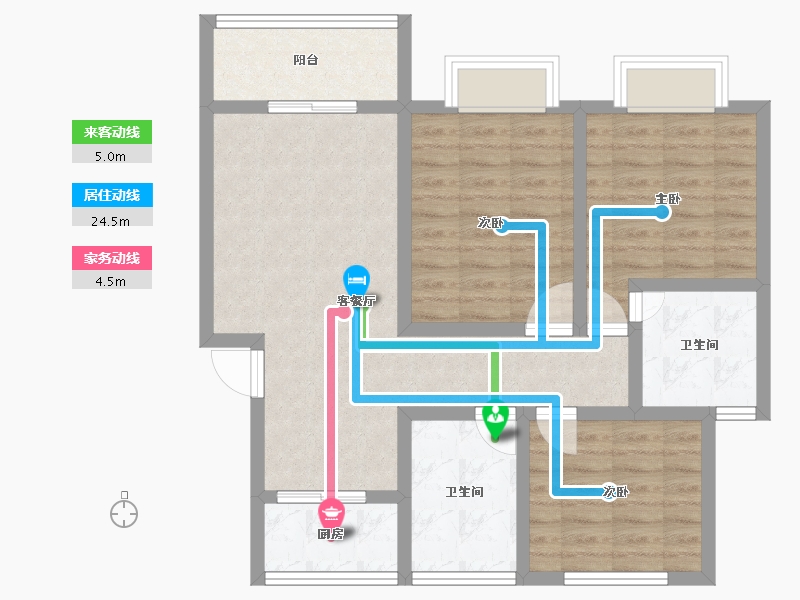 江苏省-宿迁市-人和小区-80.01-户型库-动静线