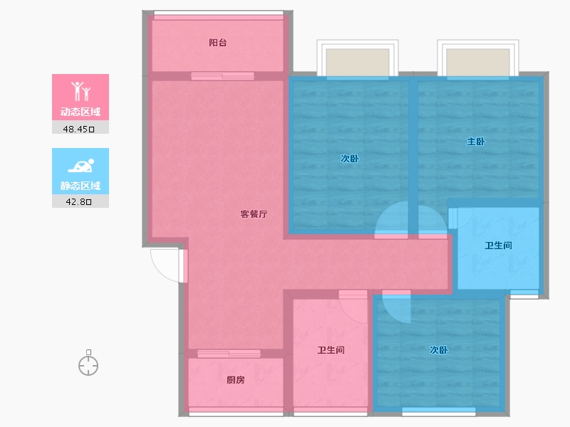 江苏省-宿迁市-人和小区-80.01-户型库-动静分区