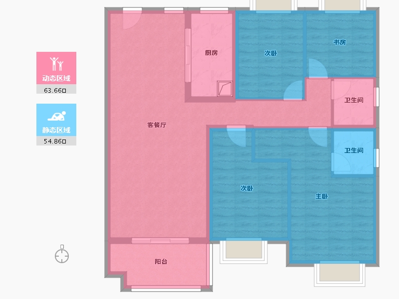 湖北省-黄冈市-花园新城-110.40-户型库-动静分区