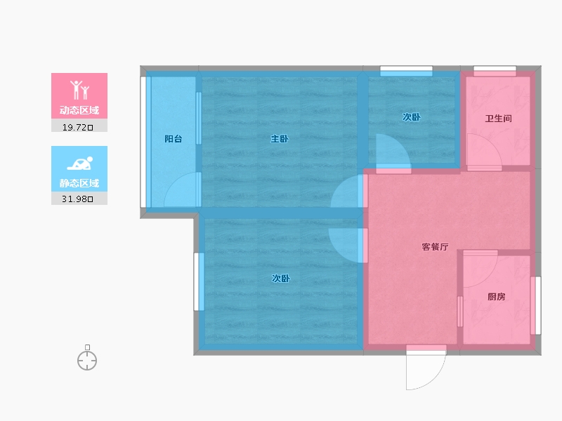 浙江省-杭州市-育才西苑-44.98-户型库-动静分区