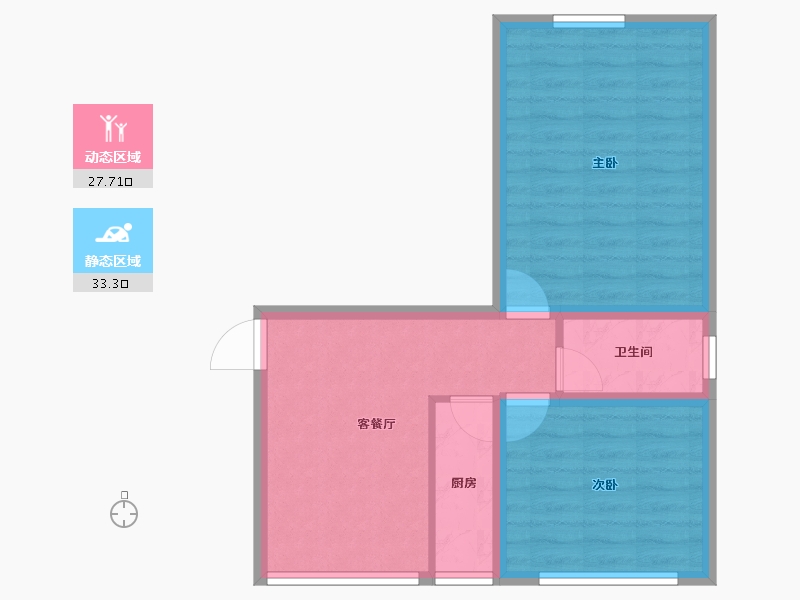 浙江省-杭州市-阮家居-54.25-户型库-动静分区