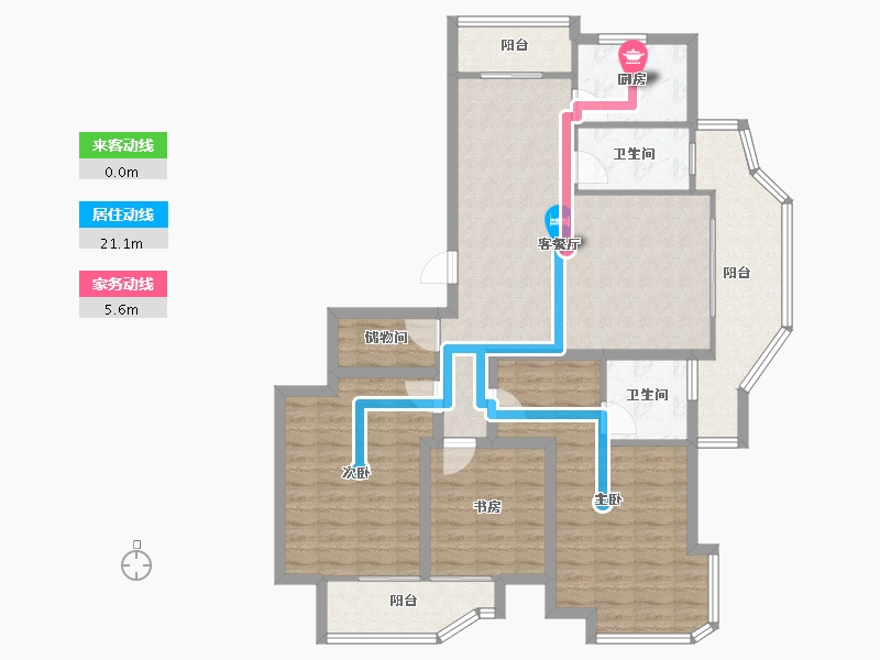 浙江省-杭州市-飞虹丁香花园-113.54-户型库-动静线