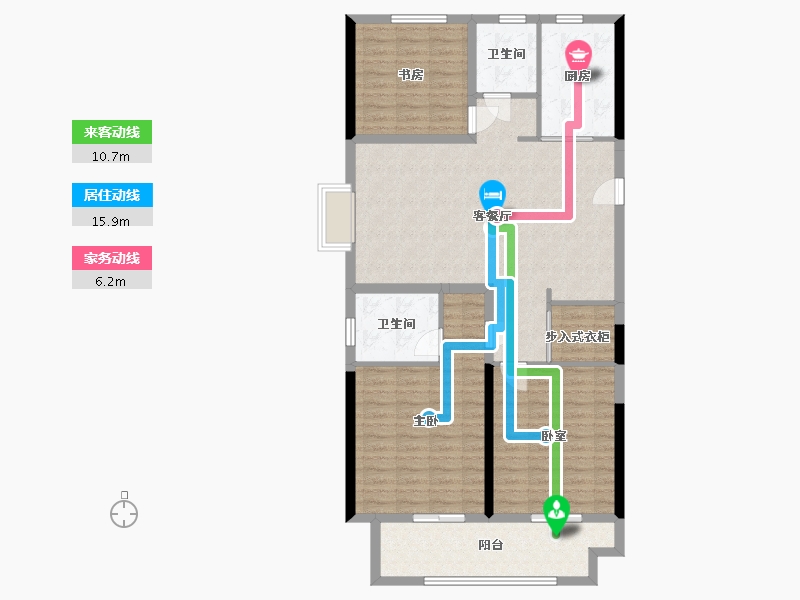 浙江省-宁波市-云成大境府-89.86-户型库-动静线