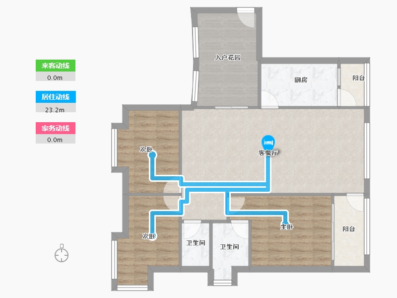 广东省-广州市-喜盈雅境-88.72-户型库-动静线