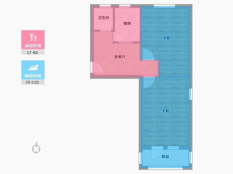 北京-北京市-冰窖口胡同73号院-49.60-户型库-动静分区