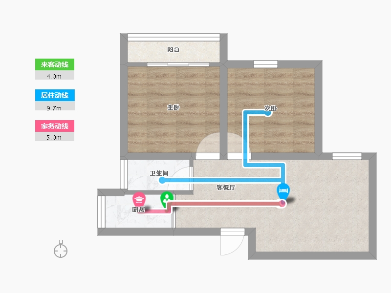 浙江省-杭州市-昆仑红苹果-41.61-户型库-动静线