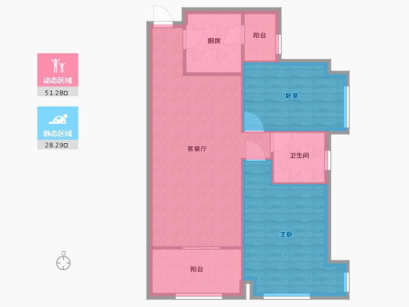 湖南省-长沙市-恒大名都-71.00-户型库-动静分区