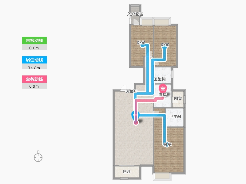 山东省-青岛市-晓港名城（一期）-138.23-户型库-动静线