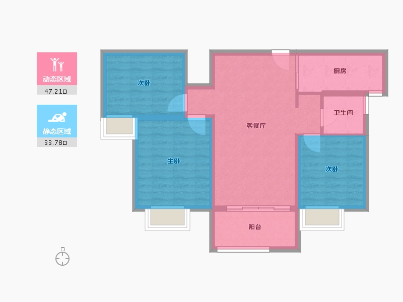 山西省-晋城市-锦天玉龙府-81.40-户型库-动静分区