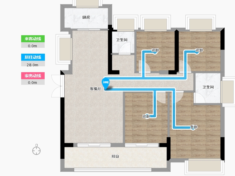 福建省-福州市-润城壹品大观-91.38-户型库-动静线