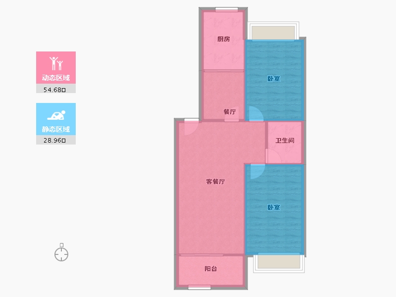 山东省-青岛市-和平花园南区-76.59-户型库-动静分区