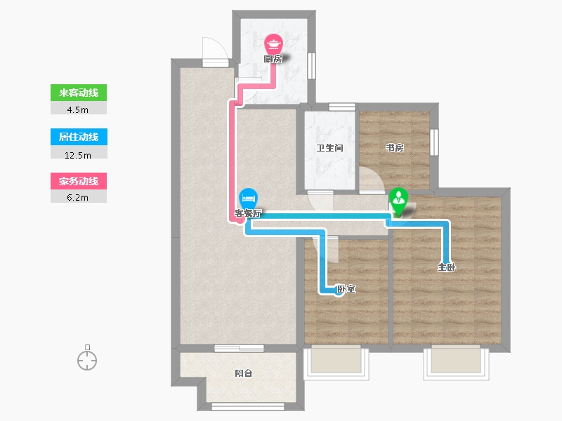 江西省-萍乡市-景泰园-73.60-户型库-动静线