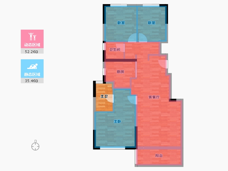 四川省-成都市-中国铁建双楠樾府-81.98-户型库-动静分区