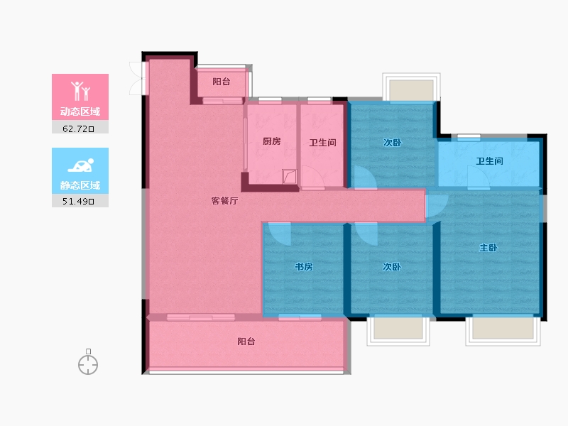 江西省-赣州市-凤凰城-102.40-户型库-动静分区