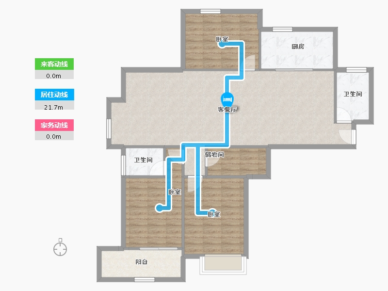 山东省-青岛市-西海景苑-110.78-户型库-动静线